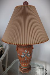 Terra Cota Peruvian/ Southwest Style Lamp (12E)