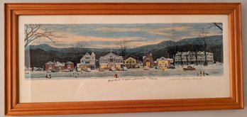 Main Street, Stockbridge Lithograph Signed By Norman Rockwell (5E)