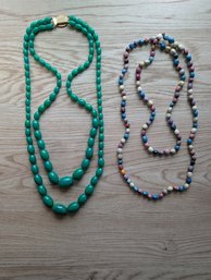 Glass And Pambil Beaded Necklaces (9M)