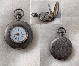 Little Fairy Silver Swiss Ladies Pocket Watch - 25.2 Grams Sterling (Lot 13M)