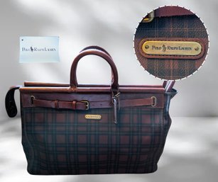 Ralph Lauren Tartan Vintage Leather Bag (Lot 11M)