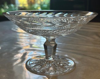 Waterford Crystal Compote - 4 Inch High, 6 Inch Diam. Signed Waterford
