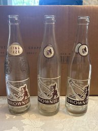 3 Soda Bottles. - Brownie Beverages, Manchester, MO.