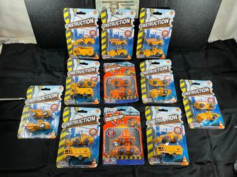11 Blister Packs - Construction Brand Trucks, Great For A Birthday Party