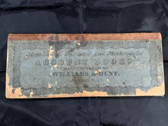 Ledger Book Bound In 1834, Printed In Oxford, NY, Entries Start 1850s, Mix Of Topics, Spans Early Civil War