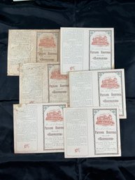 Six Promotional Cards Advertising Dr. A.L. Bottum's Private Hospital And Sanitarium, 1884