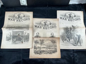 Three Issues Of Pictorial War Record Weekly Newspaper From 1881, Fragile