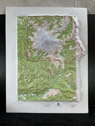 1945 Mt. Rainier Park Washington Topographic 3D Raised Relief Map, Pierce County, Cascade Range