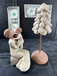 Willow Tree Grandmother Figurine With Willow Tree Nativity Tree