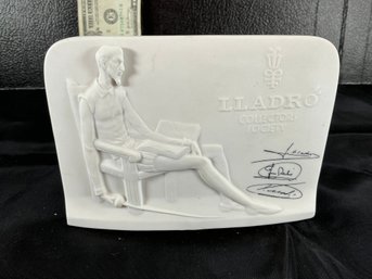 Llardo Bisque Display Plaque Don Quixote Collectors Society Signed