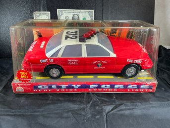 Vintage Finrise City Force Toy Vehicle Fire Chief 312 Mint In Box RB