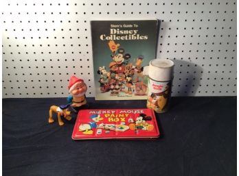 Lot Of 5 Disney Collectables And Collectors Book