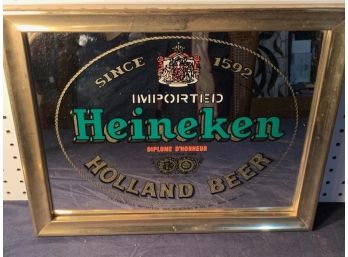 Advertising - HEINEKEN BEER SIGN - Mirror, 'Heineken Holland Beer'