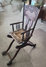 Antique Oak Convertible Highchair