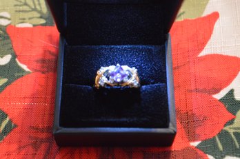 Amethyst And CZ Cocktail Ring - Costume  New Item 12/2/25