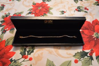 Beautiful Costume Tennis Bracelet With Double Clasp-  New Item 12/2/25