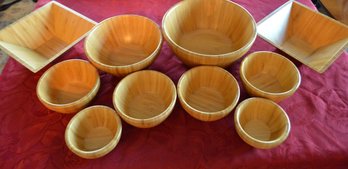 The Pampered Chef-  Wooden Salad Serving Bowl Collection