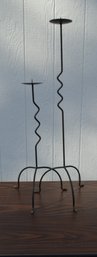 Tall Wrought Iron Pillar Candle Holders