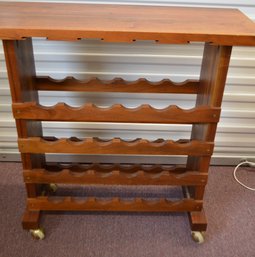 Rolling Wine Cart