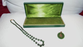 Jade Necklace And Pendant