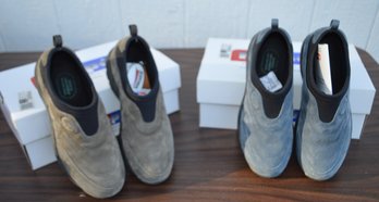 Two Pair Of Propet Shoes In Natural Suede And Light Blue  Women's 7.5 Med