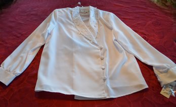 Marisa Dressy White Blouse Size 14