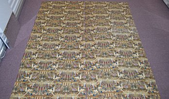 Shower Curtain And Matching Curtain Panels In Egyptian Motif