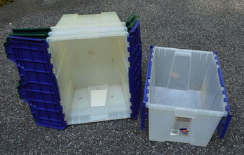 4 Plastic Fold Up Storage Bins