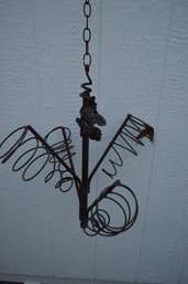 Wrought Iron Wine Bottle Hanger