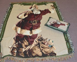 Coca Cola Christmas Throw & Matching Throw Pillow