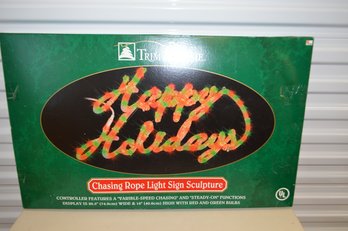 Happy Holidays Chasing Lights Rope Design