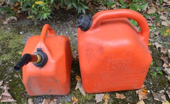 2 Red Gas Cans
