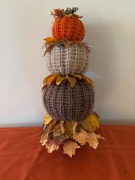 Hand Knitted Pumpkin Arrangement