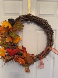 Grapevine, Gourd And Leaves Wreath