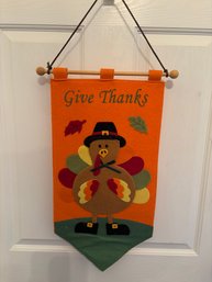 Hanging Felt Turkey Banner