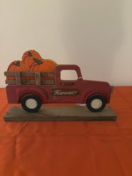 Red Truck With Pumpkins Delivery On It's Way To You!