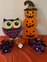Halloween Glitter Decor With Spooky Flowers