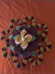 Groovey Fall Colors Felt Woven Wreath