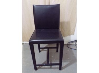 Black Padded Vinyl Stool