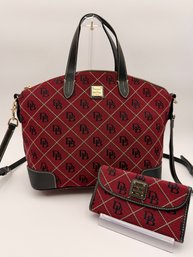 Dooney & Bourke Maxi Quilt Ruby Sachel And Matching Wallet