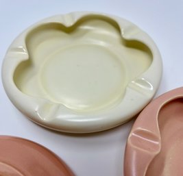 Vintage Franciscan MCM Round Glazed Ashtrays Made In CA