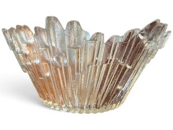 Vintage Swedish Icicle Bowl Snapphane Glasbruk Scandinavian MCM