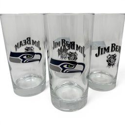 Seattle Seahawks  Jim Beam Whiskey Highball Tumbler Drinking Glass Set