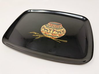 COUROC MCM Native Southwest Pottery/Wheat Tray With Inlay