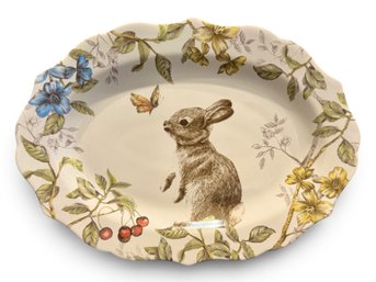 Pier 1 Sofie The Bunny Serving Platter With Scalloped Edge