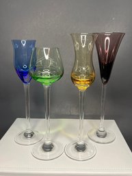 Vintage Lenox Gems Cordial Glass Set Assorted Colors