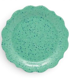 Pioneer Woman Melamine Juliette Teal Blue Speckled Dinner Plates