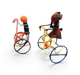 Handmade Wire And Yarn Galimoto Cyclist