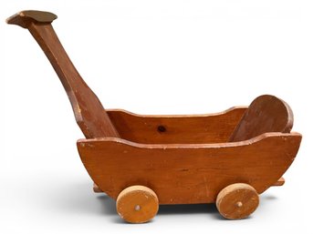 Handmade Wooden Doll Cradle/Carriage