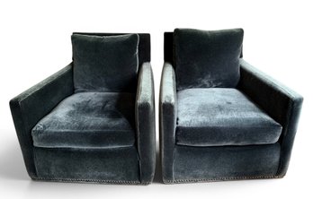 Rejuvenation Maddox 360 Swivel Chair With Mohair Upholstery ($3600) (Mohair Graphite)